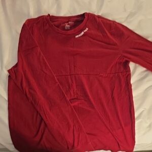 American Eagle Outfitters Maroon Long Sleeve Shirt